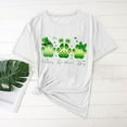 thumbnail image 5 of Xuyuer St. Patrick's Day Women Shamrock Clover Graphic Casual T-Shirt Short Sleeve Fashionable Tee Pullover Tops Shamrock Tee Round Neck T-Shirt Irish Tops, 5 of 5