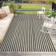 thumbnail image 1 of Alfombra LEEVAN 152x244 cm de algodón a rayas para interiores y exteriores, 1 of 7