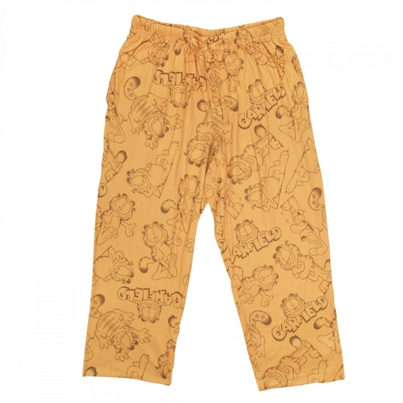 Garfield Sketchy All Over Print Sleep Pants-Small (28-30)
