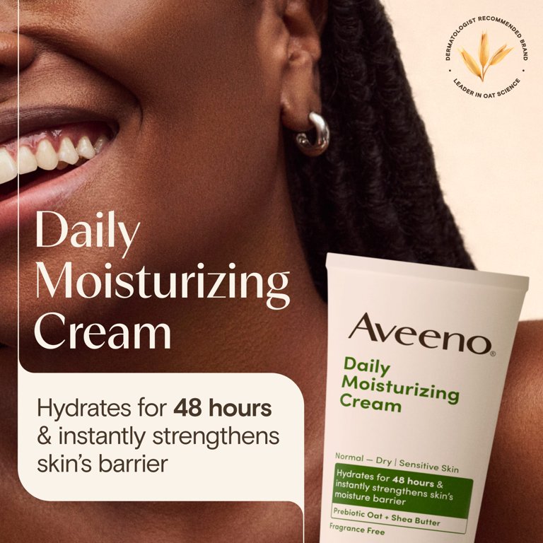 Aveeno Daily Moisturizing Cream for Normal to Dry, Sensitive Skin
