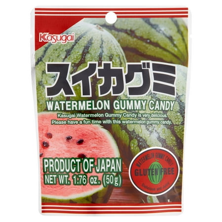 Kasugai Melon d'eau Gummy Candy, 1,76 oz, paquet de 12
