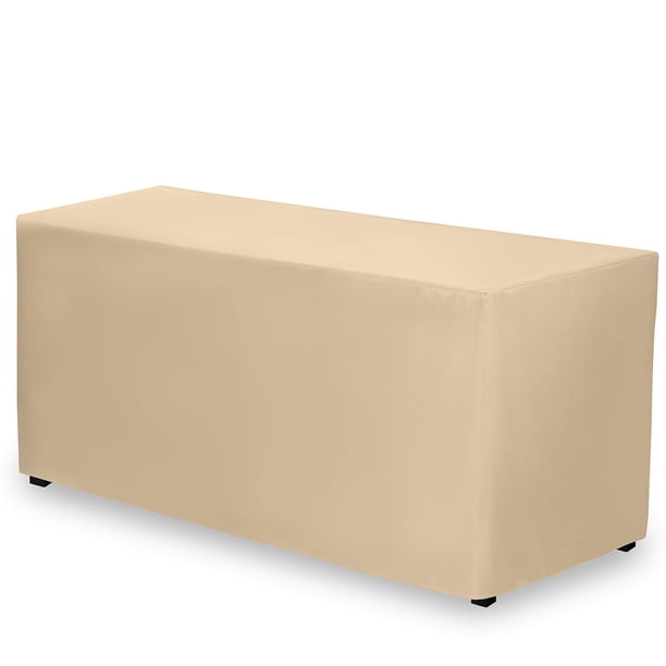 Mantel ajustado Gee Di Moda de 183 x 76 cm, color beige, para mesa de 6 pies
