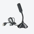 thumbnail image 1 of Desktop USB Microphone Computer Laptop mini mic USB mini Mini Microphone Flexible mini mic Tube Neck Adjustable PC Mic, White, 1 of 9