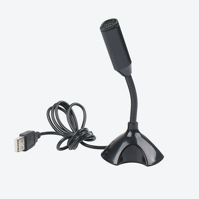 Desktop USB Microphone Computer Laptop mini mic USB mini Mini Microphone Flexible mini mic Tube Neck Adjustable PC Mic, White