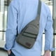 thumbnail image 4 of Fiudx Bolsa de Lona para El Pecho, Diseño de Cremallera Gruesa, Correa Ajustable, Bolsillo Frontal con Cremallera, para Viajes Al Aire Libre, Uso Informal para Hombre, Color Caqui, Marrón y Verde, Ta, 4 of 6