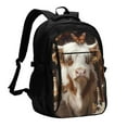 thumbnail image 1 of Disketp Cow With Butterflies Mochila de Viaje Estampada para Laptop con Puerto de Carga USB, Mochila Impermeable para Computadora – Regalo para Hombres y Mujeres, 1 of 7