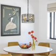 thumbnail image 6 of Modern Matte Black Drum Chandelier 4-Light Art Glass Pendant with Adjustable Chain for Any Indoor Setting, 6 of 6