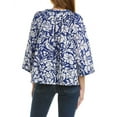 thumbnail image 2 of Pomegranate womens  Tie-Neck Blouse, s, Blue, 2 of 2
