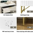 thumbnail image 5 of 19 Inch Nightstand，Modern End Table with 2 Drawers，2 Tier Side Table with Gold Legs for Bedroom, Living Room, White, 5 of 7