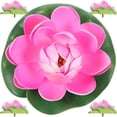thumbnail image 3 of piezas de decoración de loto flotante artificial, flor de loto simulada, adorno de loto realista para jardín., 3 of 8