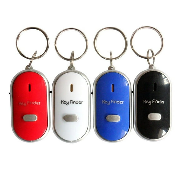 Creative design Anti-Lost Key Finder Smart Find Locator Keychain Whistle Beep Sound Control LED Torch Portable Car Key Finder 2 packs