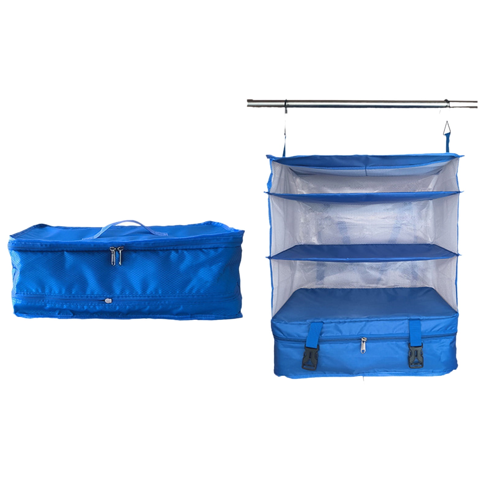 Home Textile Storage Luggage Organizer Foldable Hanging Travel Shelves for Suitcase and Closet Large Capacity Packing Cubes for Travel Versatile Organizer System in Home and Travel
