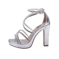 thumbnail image 2 of Tacones Mujer Altos Formales Charol Metálico Diseño Tiras, 2 of 4