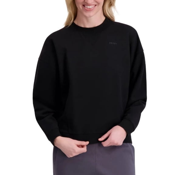 DKNY Sport Women's Logo Fleece Crewneck - X-Large