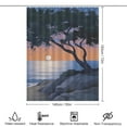 thumbnail image 2 of Beach Ocean Sunrise Sunset Shower Curtain for Bathroom Bath Curtain Polyester Fabric Waterproof Bathroom Curtain with 12 Hooks, 2 of 7