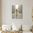 thumbnail image 3 of Hieng Jesus Walking on Water Christian Canvas Wall Art, Religious Jesus Painting, Biblical Minimalist Pictures Posters Wall Decor for Church Office Bedroom Living Room, Modern Artwork Gift,, 3 of 6