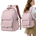 thumbnail image 2 of 1 Pcs Cute Backpack for Women and Men, Extra Large Laptop Backpacks,Waterproof Bag Basic Backpack for Office, Travel Laptop Backpack Lightweight Casual Daypack,2 Colors(Pink), 2 of 9