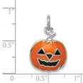 thumbnail image 3 of Sterling Silver Rhodium-plated Orange Jack-a-Lantern Charm, 3 of 3