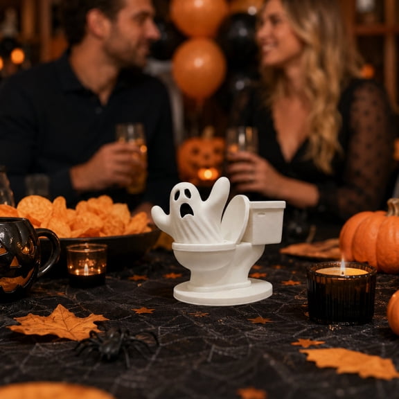 Kiddiway Halloween Desktop Decor Funny Ghost - Finger Resin Statue for Porch Tabletop, Spooky Home Ornament, Cute Halloween Decorations Indoor