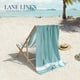 thumbnail image 5 of Toalla de playa LANE LINEN de gran tamaño, paquete de 4 unidades, 39 x 71 cm, color verde cazador, 5 of 9