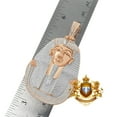 thumbnail image 4 of Genuine Diamonds Egyptian King Tut Pharaoh Charm 10K  Rose Gold Over Pendent Big 2.75', 4 of 7