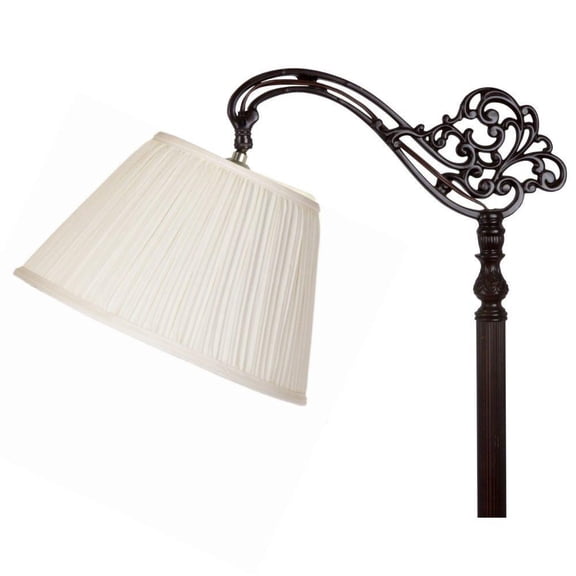 Pleated Eggshell 12 Inch European Drum Lampshade with Uno Fitter 6x12x8