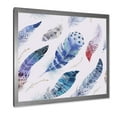 thumbnail image 2 of Designart 'Elegant Blue Boho Art Feathers' Bohemian & Eclectic Framed Art Print, 2 of 4
