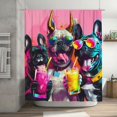 thumbnail image 7 of Shower Curtain, French Bulldog Cool No.103 Washable Shower Curtain for Bathroom, Waterproof Bathroom Shower Curtain Set with Hooks Long Shower Curtain 72x72in Home Decor, 7 of 7