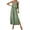 Green jumpsuits for women, variant on Usmixi Jumpsuits for Women Beach Fashion Ruffle Layer Slit Elastic Waist Spaghetti Strap Long Jumpsuits Overalls Summer Formal Solid Round Neck Sleeveless Maxi Rompers Pink m