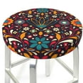 thumbnail image 6 of Goofa Colorful Mexican2 Printed Stool Covers Round, Waterproof Round Bar Stool Covers Anti-Slip Round Bar Stool Seat Cover with Elastic Bands Durable -13 inch, 6 of 7