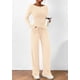 thumbnail image 4 of Conjunto de Lounge PRETTYGARDEN para Mujer 2 Piezas Beige Talle Grande, 4 of 8