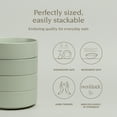 thumbnail image 2 of over&back Stackable Cereal Bowl Set - Stoneware Dishes - Comes with 4 Cereal Bowls - Easy-to-Stack Breakfast Place Settings - 6.2" x 6.2" x 2.2" - 25oz - Semi-Matte Sage, 2 of 10