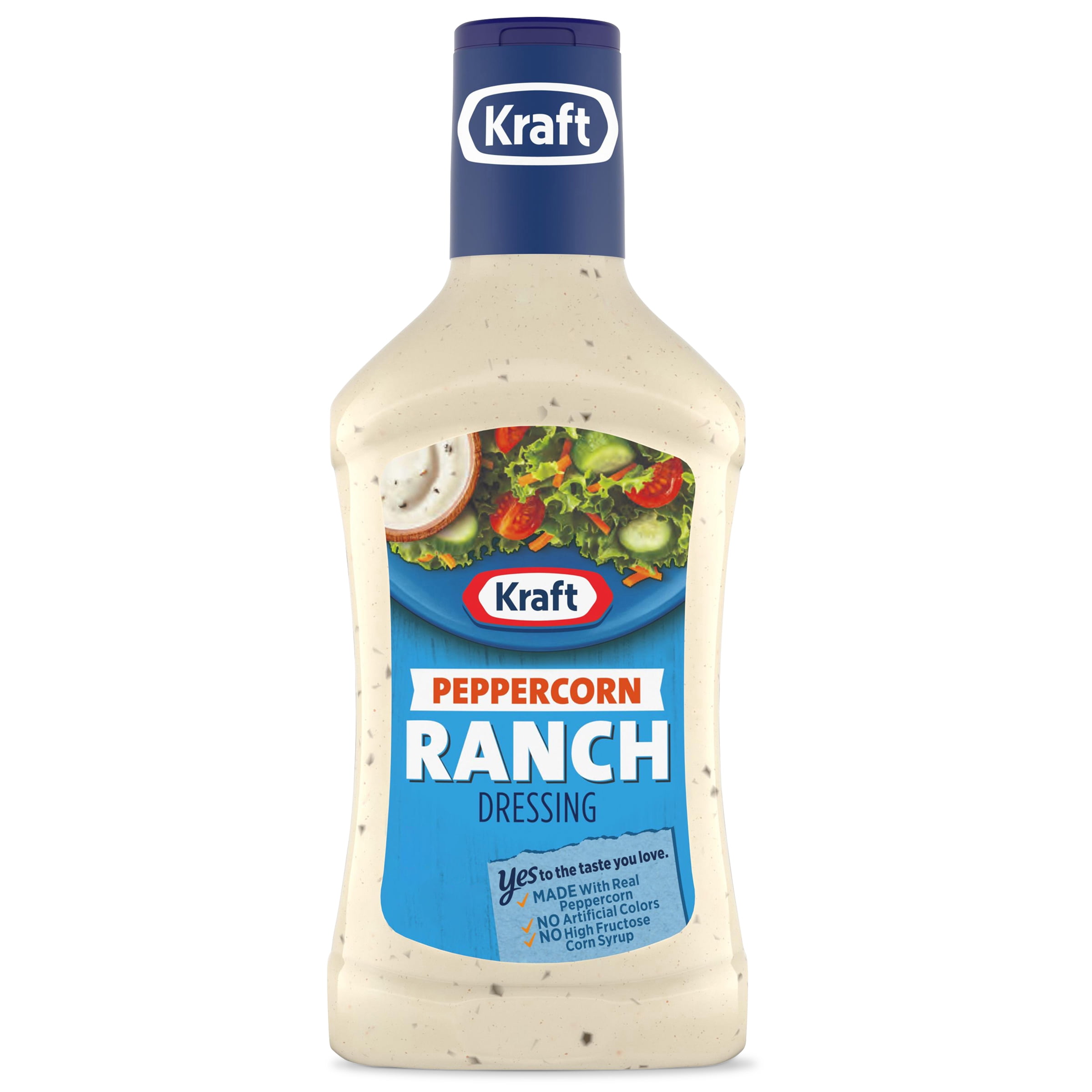 Kraft Peppercorn Ranch Dressing, 16 fl oz Bottle