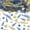 Blue, variant on Confetti Tissue Paper Table Confetti, Glitter Metallic Foil Sprinkles Table Centerpiece, Tissue Paper Flick Flutter Sticks for Wedding Celebrations, Anniversary, Birthday Parties, Blue Yellow