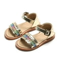 thumbnail image 6 of Toddler Girl's Casual Open Toe Princess Flat Summer Sandals (6-12M), 6 of 6