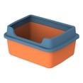 thumbnail image 3 of Cat Litter Boxes for Indoor Cats Detachable for Kitten Litter Boxes Low Entry Orange, 3 of 8