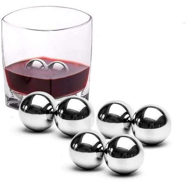 Nvzi cubitos de hielo de acero inoxidable, bolas de enfriamiento, piedras de whisky,bourbon, whisky escocés, vodka, vino, piedras de enfriamiento de rocas de whisky.