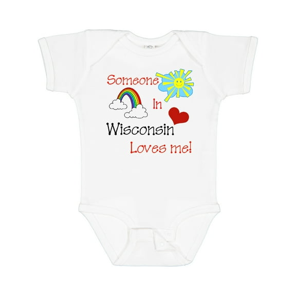 Inktastic Someone in Wisconsin Loves Me Boys or Girls Baby Bodysuit