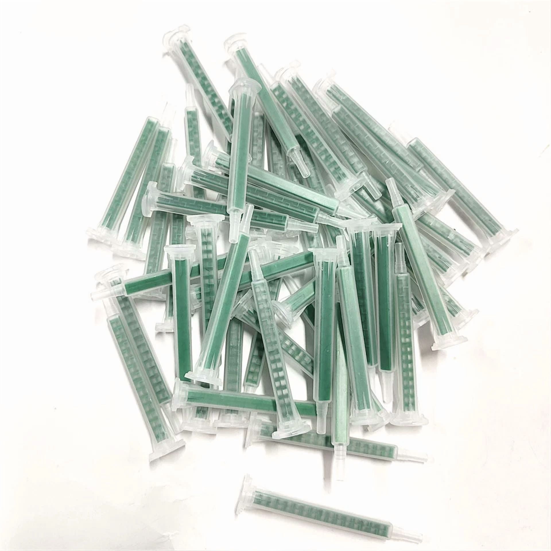 CRESTIN- 50Pcs Epoxy Resin Static Mixer Ab Glue Mixing Nozzles Glue Adhesive Mixing Tube