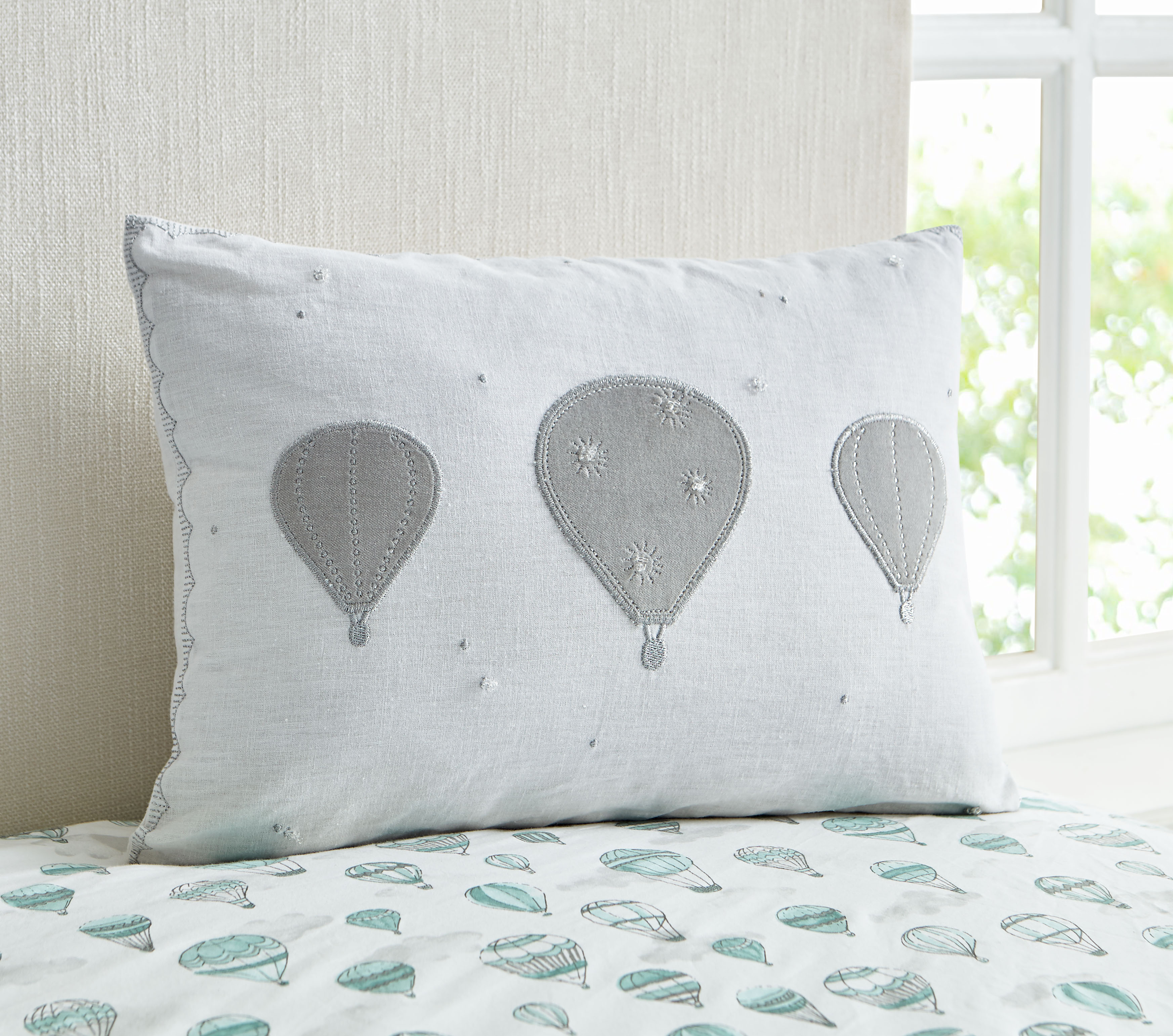 Waverly Kids Tegan Hot Air Balloon 16x12 Decorative Pillow