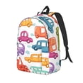 thumbnail image 1 of Honeii Doodle Cars Print Canvas Backpack for School & Outdoor,Laptop Excursion Backpack,Notebook School Bookbag For Men Women,for Work, Travel, and Everyday Use-Small, 1 of 5