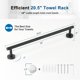 thumbnail image 3 of Toallero Negro Mate Toalleros De 18 Pulgadas Para Baño Montado En La Pared Espesar Sus304 Acero Inoxidable Soporte Para Toallas De Mano Resistente Organizador Accesorios De Baño Longitud Total 20.5 Pu, 3 of 5