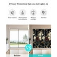 thumbnail image 4 of Window Privacy Film Vintage Black Floral Stained Glass Window Film Decorative Sun Block Window Cover Spring Seasonal Botanical Blooms Window Clings Static Adhesive Sticker for Bathroom 17.7"x39.3", 4 of 6