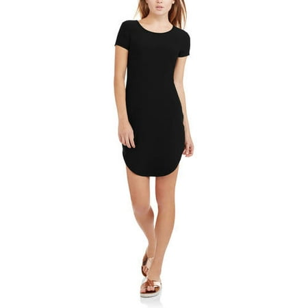 No Boundaries Juniors' Short Sleeve Tunic T-Shirt Dress
