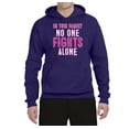 thumbnail image 2 of In This Family No One Awareness Unisex Graphic Hoodie Sweatshirt, Purple, Medium, 2 of 3