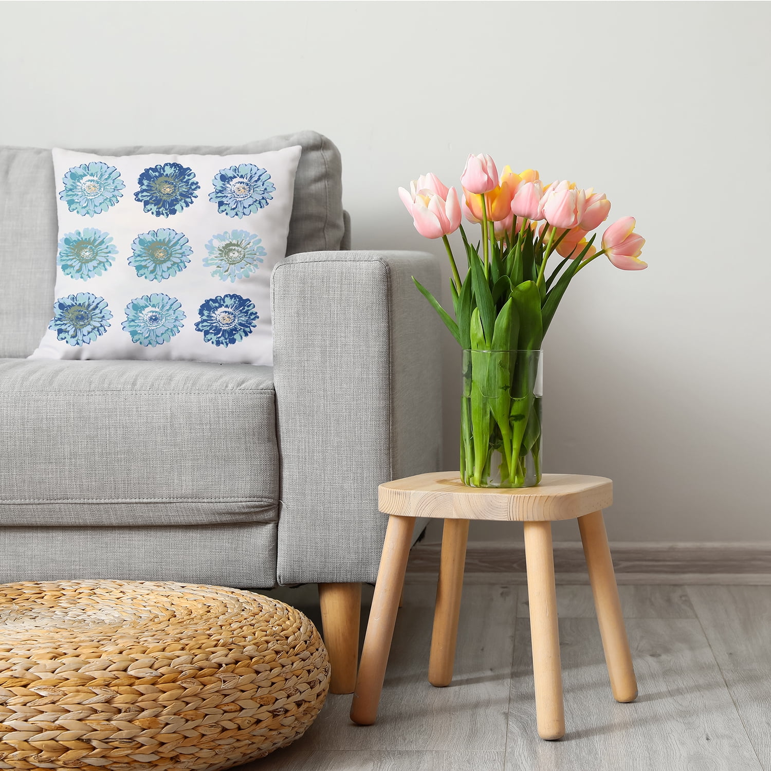 16" x 16" Simply Daisy Gypsy Floral Decorative Throw Pillow