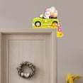 thumbnail image 4 of Beautynvta Easter Door Corner Decorations, Funny Driving Bunny Door Frame Ornament, Easter Spring Sign, Wooden Rabbit Decor for Front Door Frame, Window, Wall, Cabinet, Right, 4 of 6