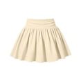 thumbnail image 4 of Oiyii Toddler Girl's High Waist Pleated Skirt Solid Flowy Casual Skirts School Daily Wear Bottoms,Beige, 4 of 5