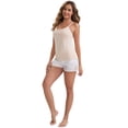 thumbnail image 5 of DARING DIVA Women's Spaghetti Straps Flowy Pleated Front Camisole Tops 3XL Beige, 5 of 6