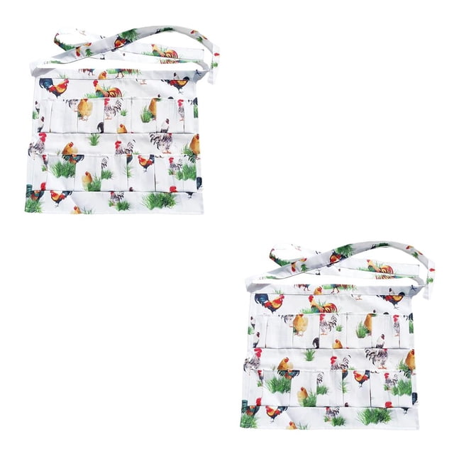 Matsuzay Delantal de recolección de huevos de poliéster con colección de bolsillo de almacenamiento Farmhouse Delantales de recolección de moda Type2 NO2 Matsuzay CBP188664